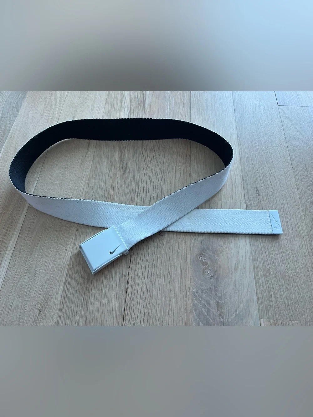 Nike Men's White Reversible Golf Belt